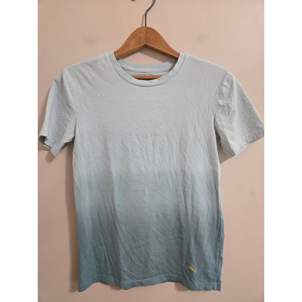 Tommy Bahama Boys Blue Ombre Marlin Logo T-Shirt‎ Size L 10-12 Short Sleeve Tee